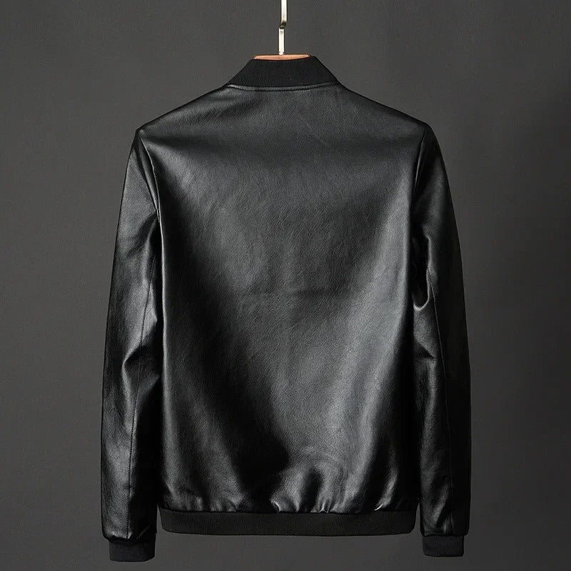 Leder-Motorradjacke