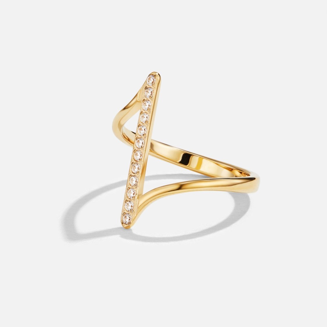 Mila gedraaide gouden ring