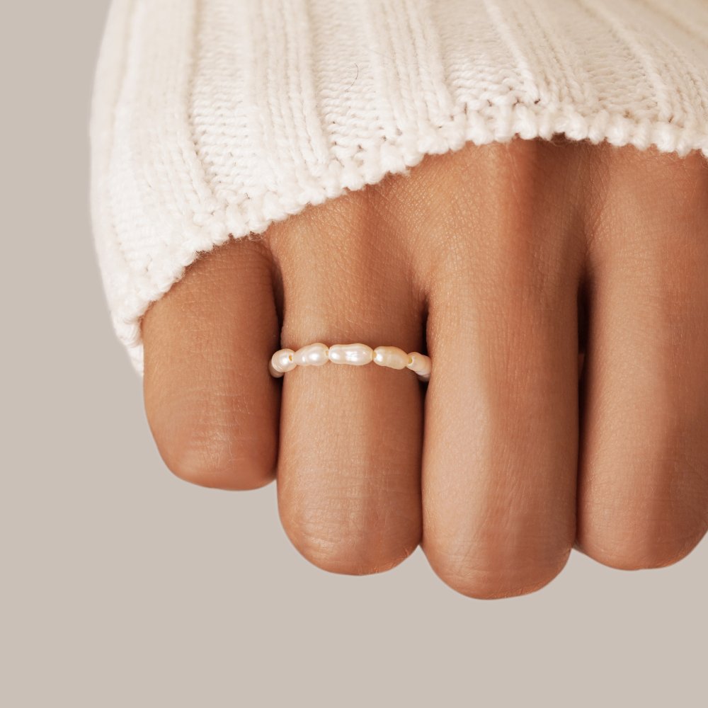 Bague Nona en perles d'eau douce