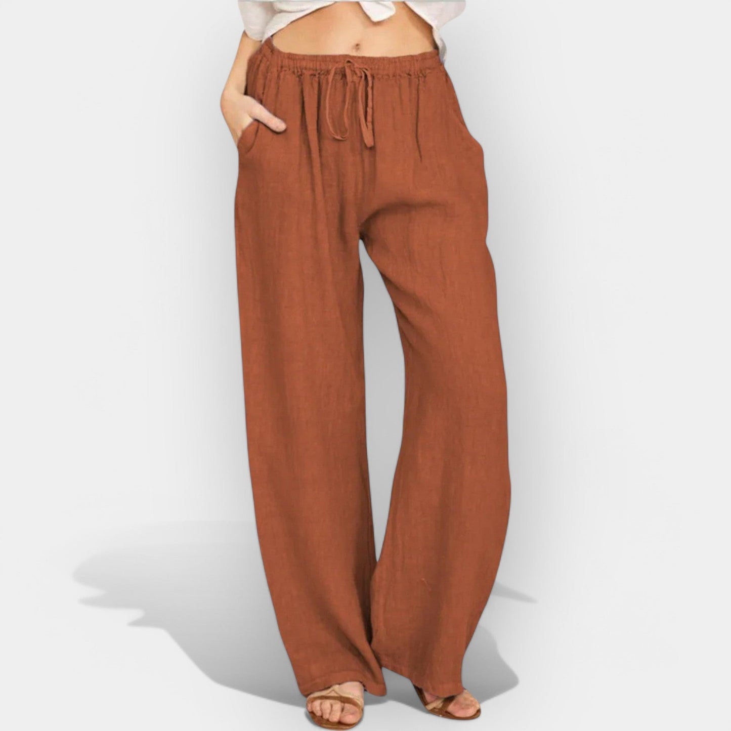 Luchtige linnen broek