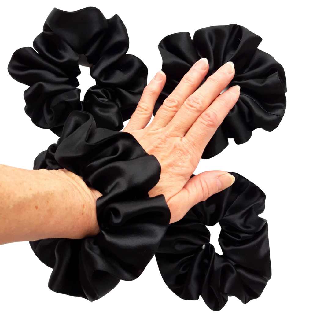 SILKE SCRUNCHIE XL - SORT