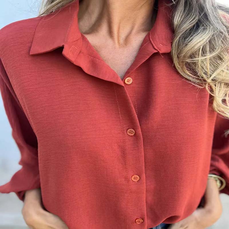 CORNELIA I KLASSIEKE BLOUSE MET LANGE MOUWEN