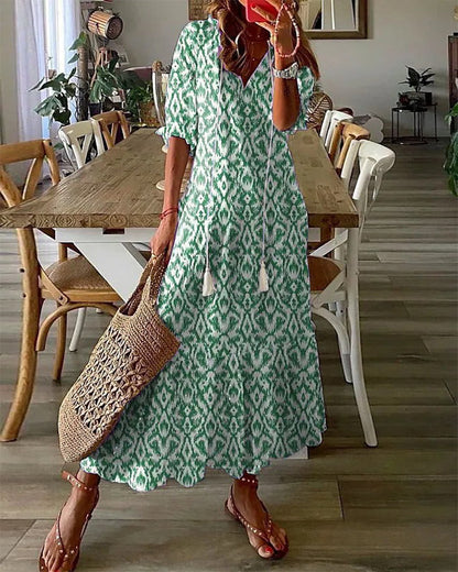 Sophie™ – Boho zomerjurk met buikverdoezeling