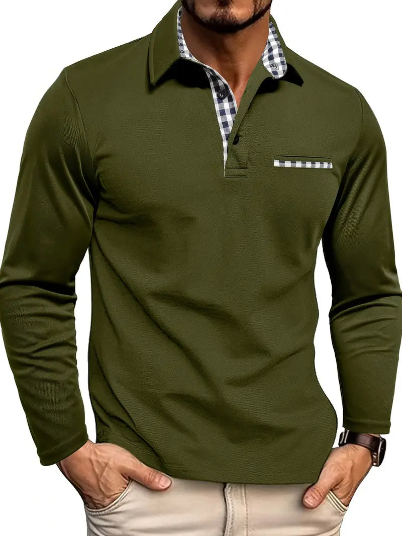 Langarm-Poloshirt