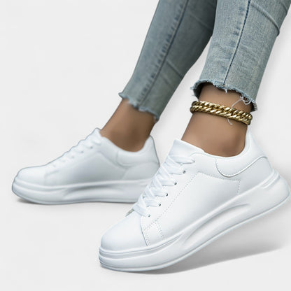 Leren sneakers wit
