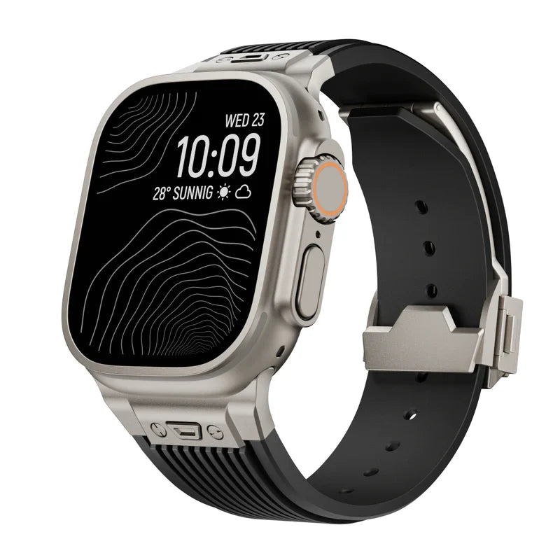 Titanium Streamlined Silikon Apple Watch Armband