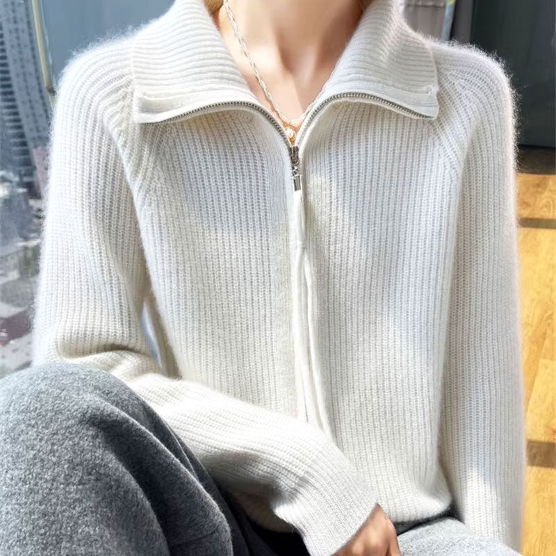 Ella Chic Gebreid Vest met Rits