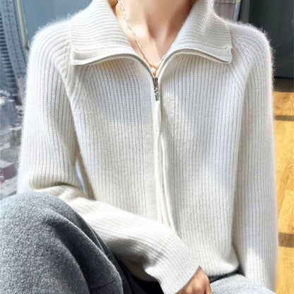Ella Chic Gebreid Vest met Rits