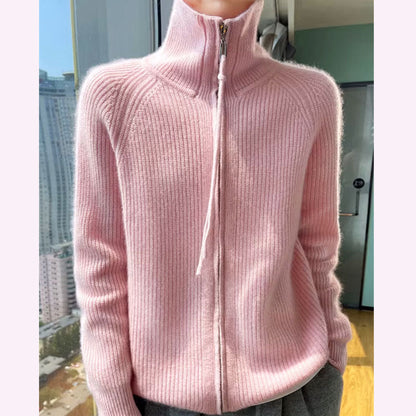 Ella Chic Gebreid Vest met Rits