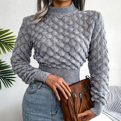 Scale Strick-Crop-Top