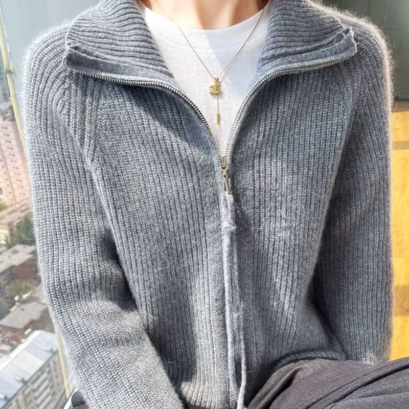 Ella Chic Gebreid Vest met Rits