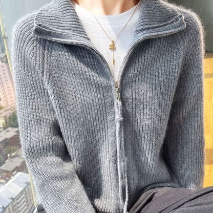 Ella Chic Gebreid Vest met Rits
