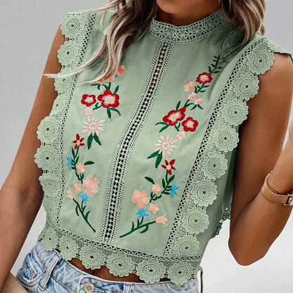 Vella Besticktes Crop-Top