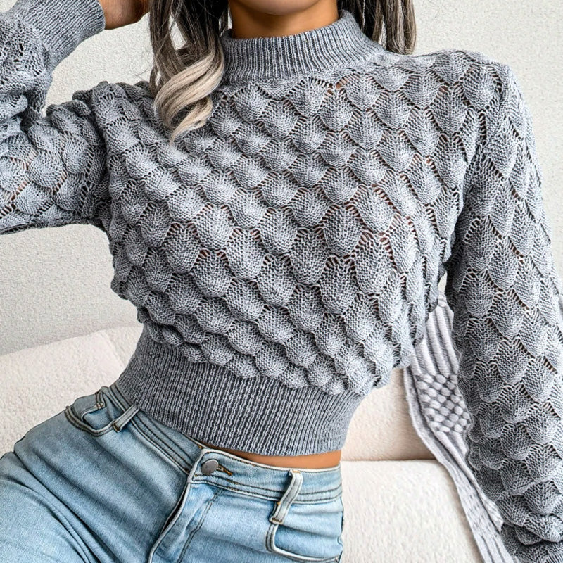 Scale Strick-Crop-Top