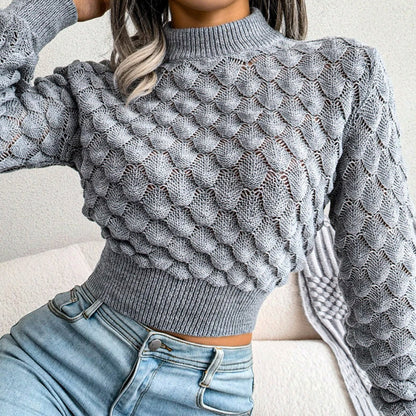 Scale Strick-Crop-Top