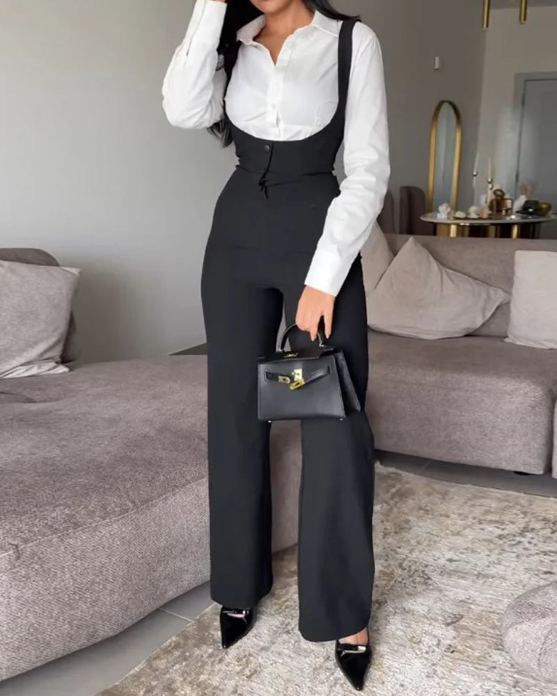 Two-piece dungaree jumpsuit set - Durane