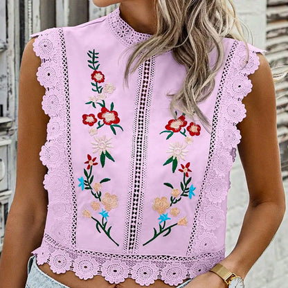 Vella Besticktes Crop-Top