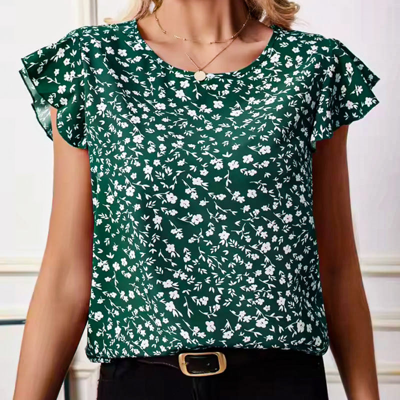 Emma Blouse met Ruches op de Mouwen
