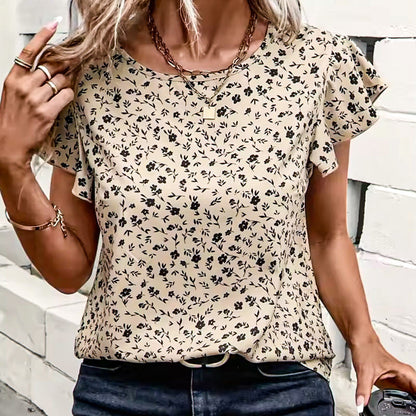 Emma Blouse met Ruches op de Mouwen