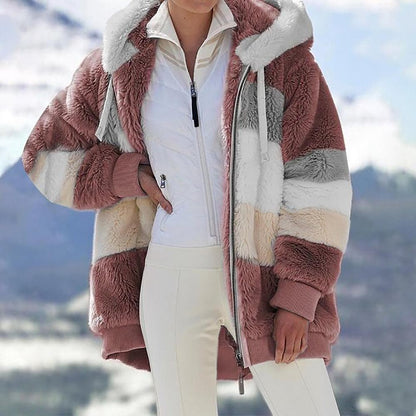 Viviana™ | Luxe & knusse colorblock-jas van imitatiebont