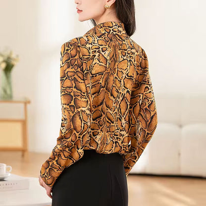 Hazel blouse met safariprint
