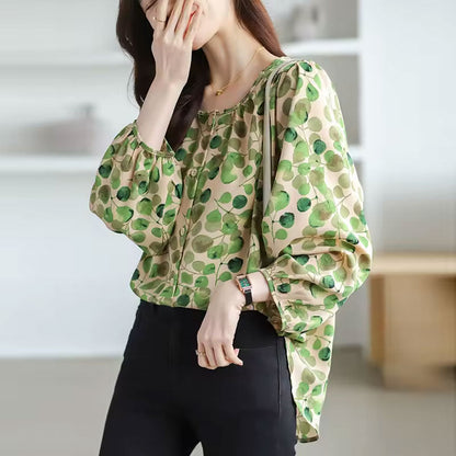 Olivia Blouse met Bladprint