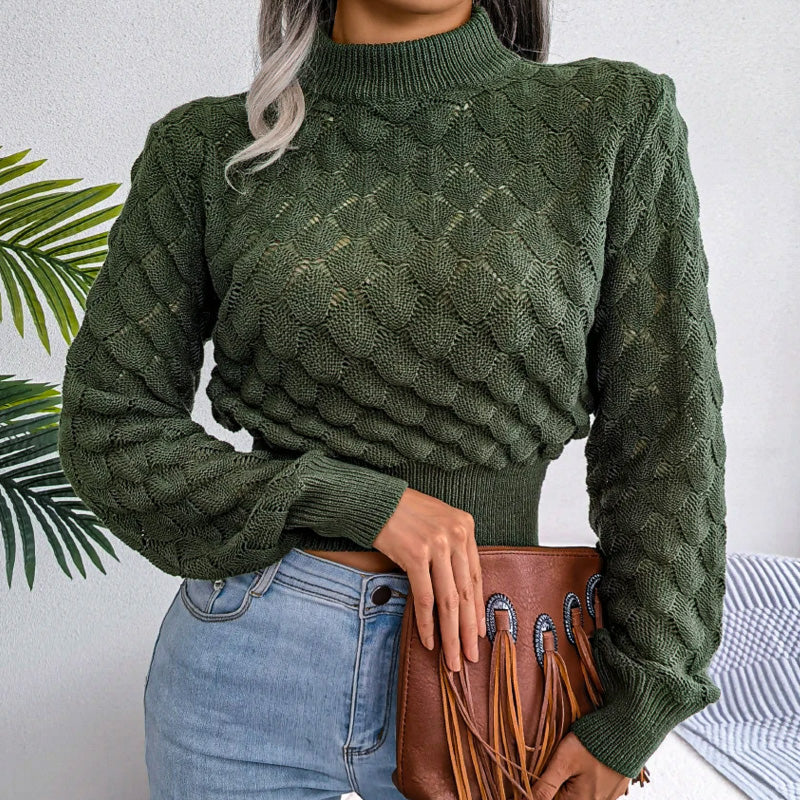 Scale Strick-Crop-Top