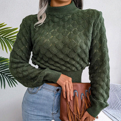 Scale Strick-Crop-Top