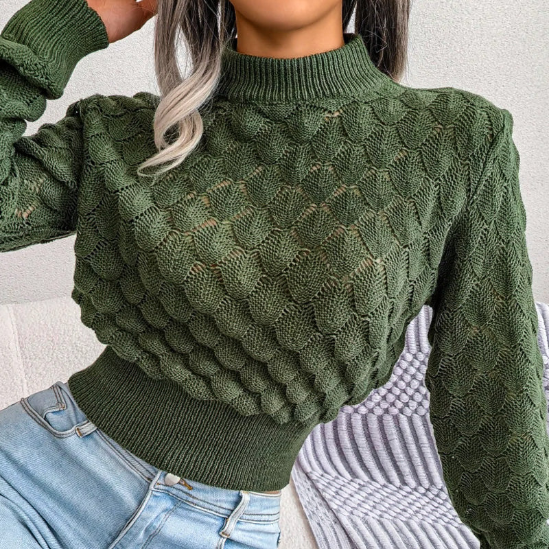 Scale Strick-Crop-Top