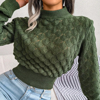 Scale Strick-Crop-Top