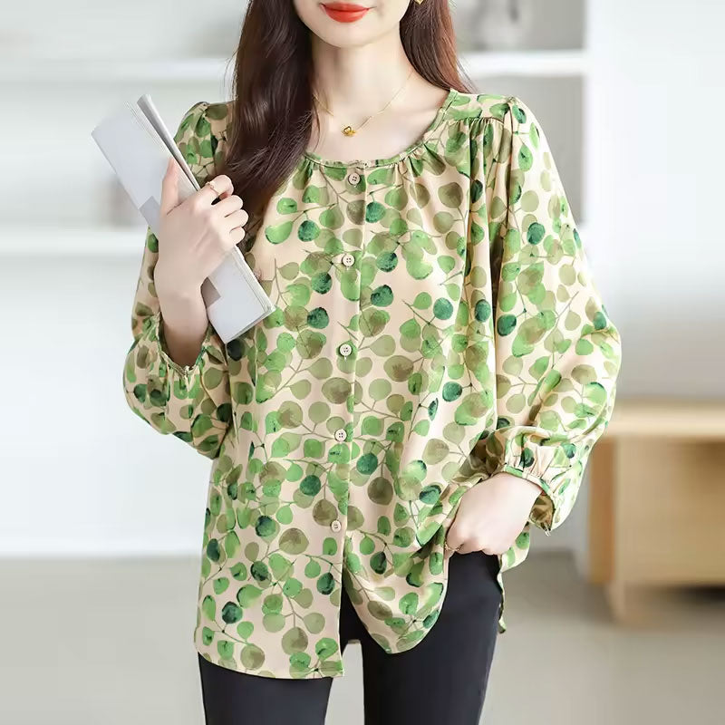 Olivia Blouse met Bladprint