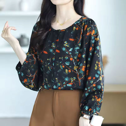 Olivia Blouse met Bladprint