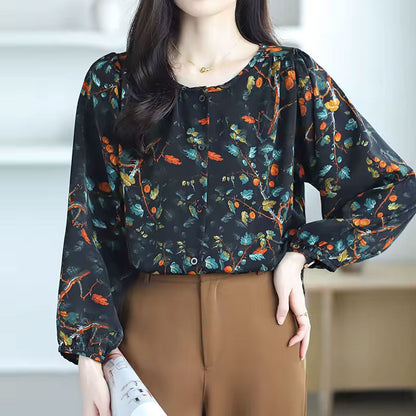 Olivia Blouse met Bladprint