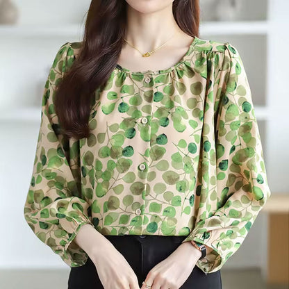 Olivia Blouse met Bladprint