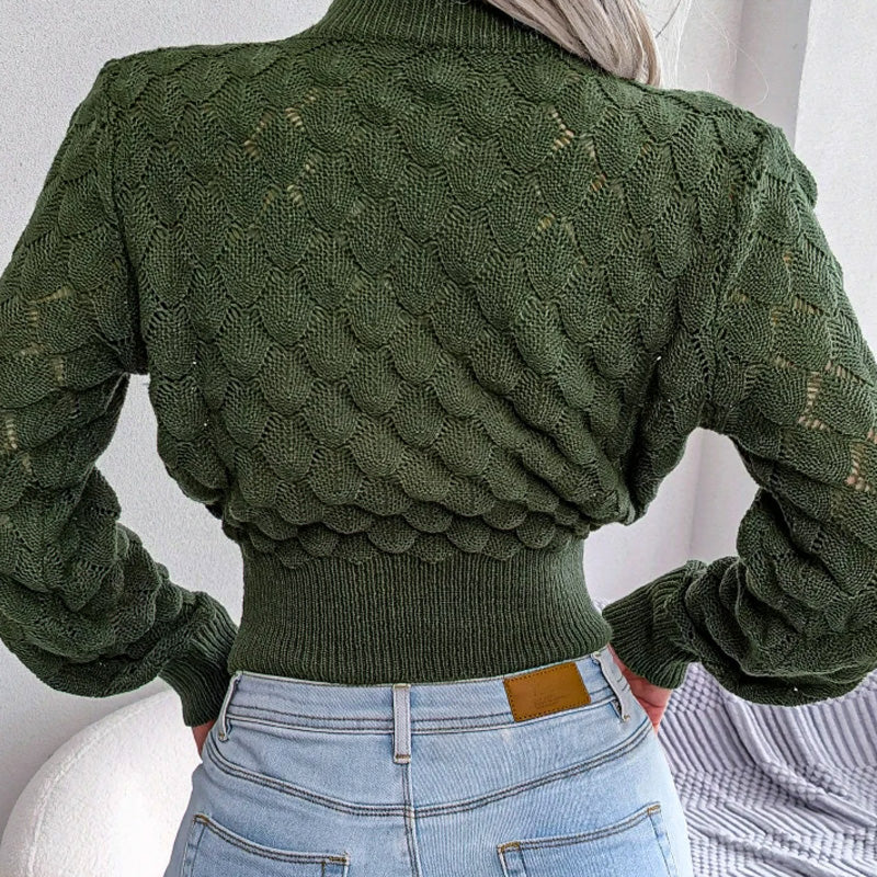 Scale Strick-Crop-Top