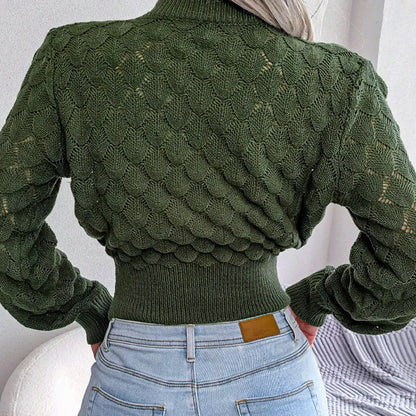 Scale Strick-Crop-Top
