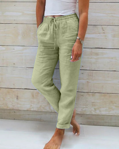 LIVIA™ | Luchtige linnen broek met stretch-comfort