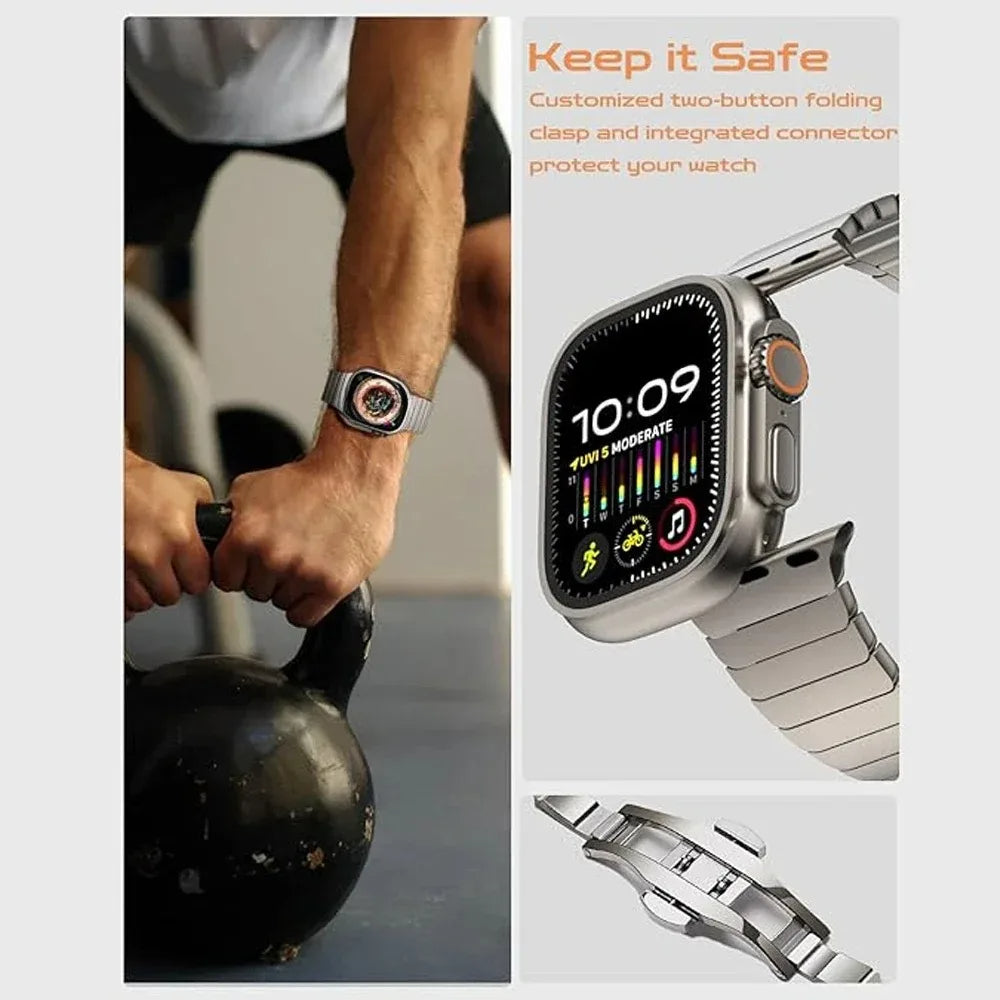 Roestvrijstalen schakelband voor Apple Watch