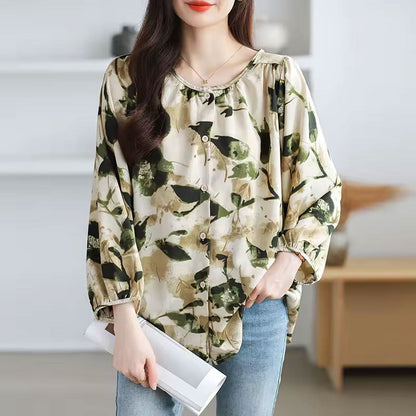Olivia Blouse met Bladprint