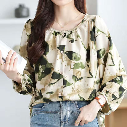 Olivia Blouse met Bladprint