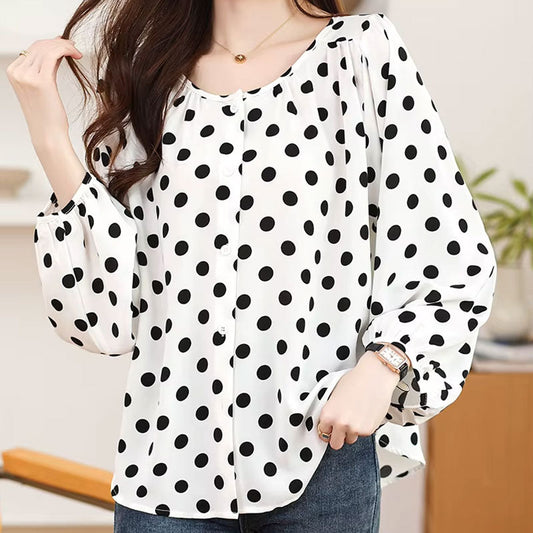 Ellie Polka Dot Soepele Blouse