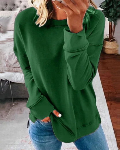 Elizabeth - Stilvoller, lässiger Pullover in einfarbigem Design