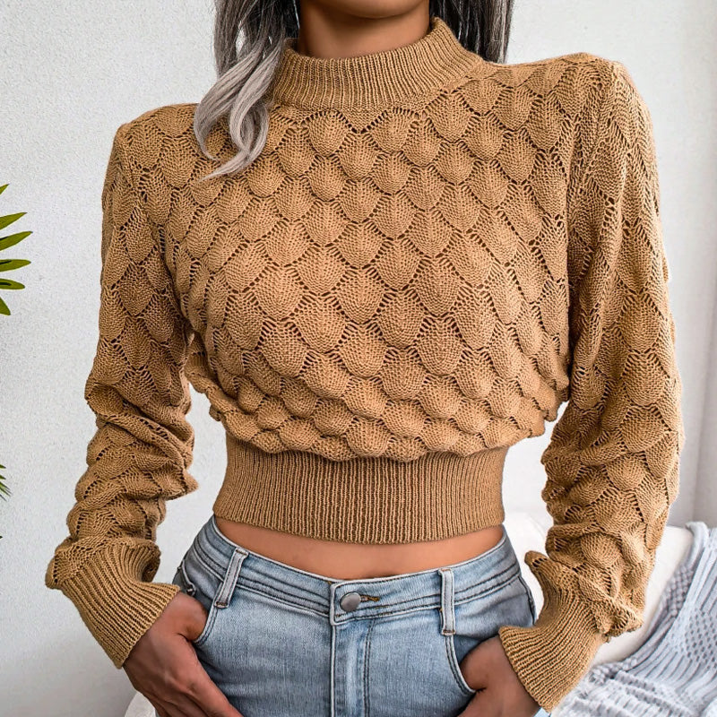 Scale Strick-Crop-Top