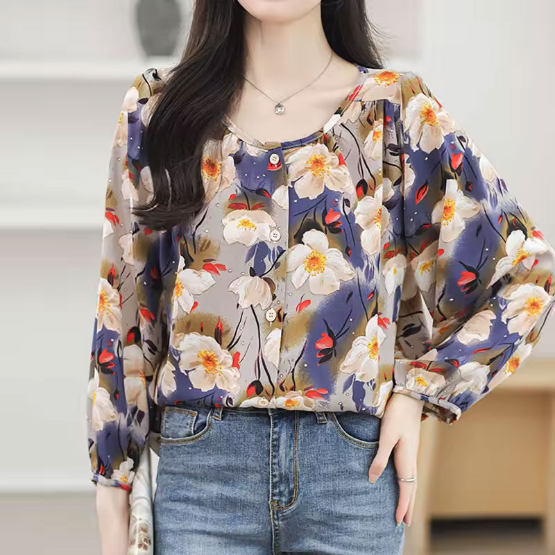 Emily Blouse met bloemenprint