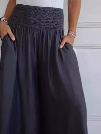 Marlene | Wijde katoenen broek voor de zomer