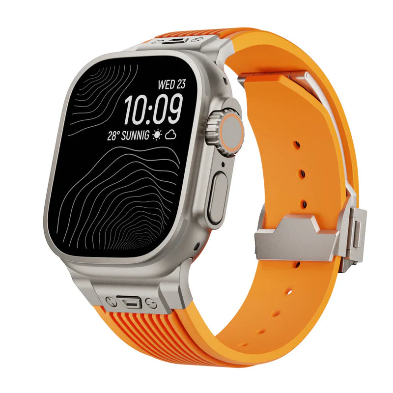 Titanium Streamlined Silikon Apple Watch Armband