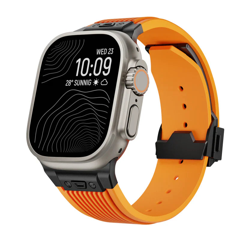Titanium Streamlined Silikon Apple Watch Armband