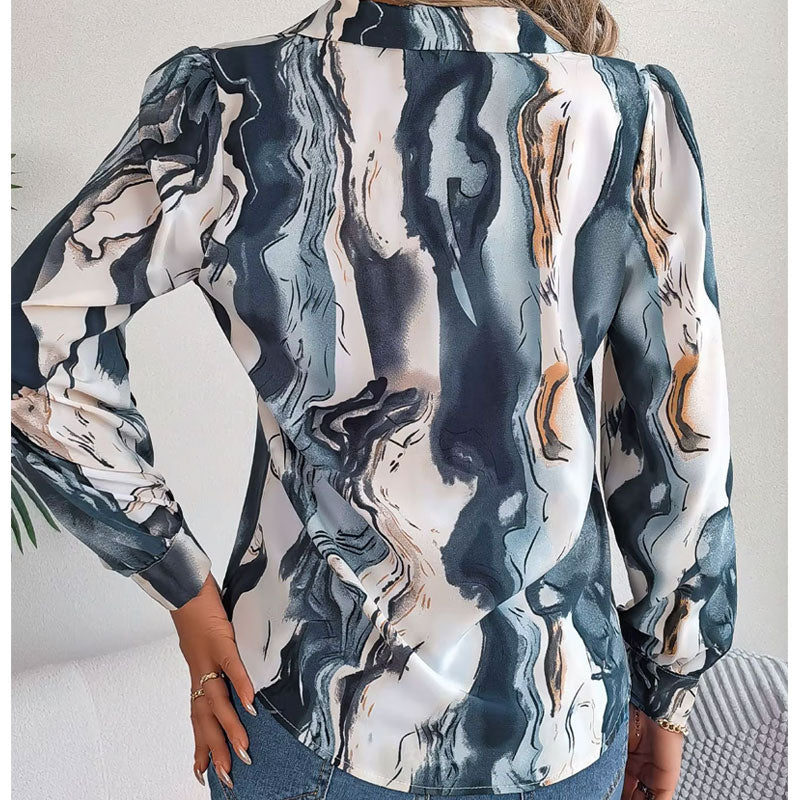 Aurora Kleurwerveling Blouse met Lange Mouwen
