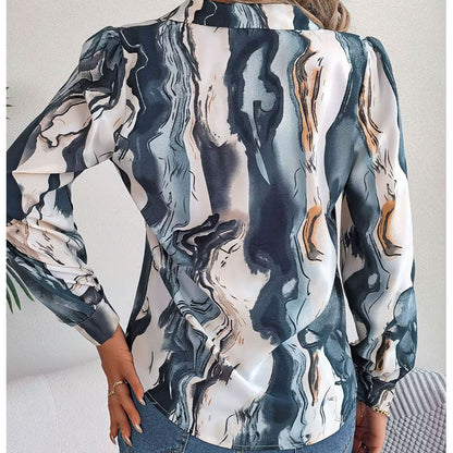 Aurora Kleurwerveling Blouse met Lange Mouwen