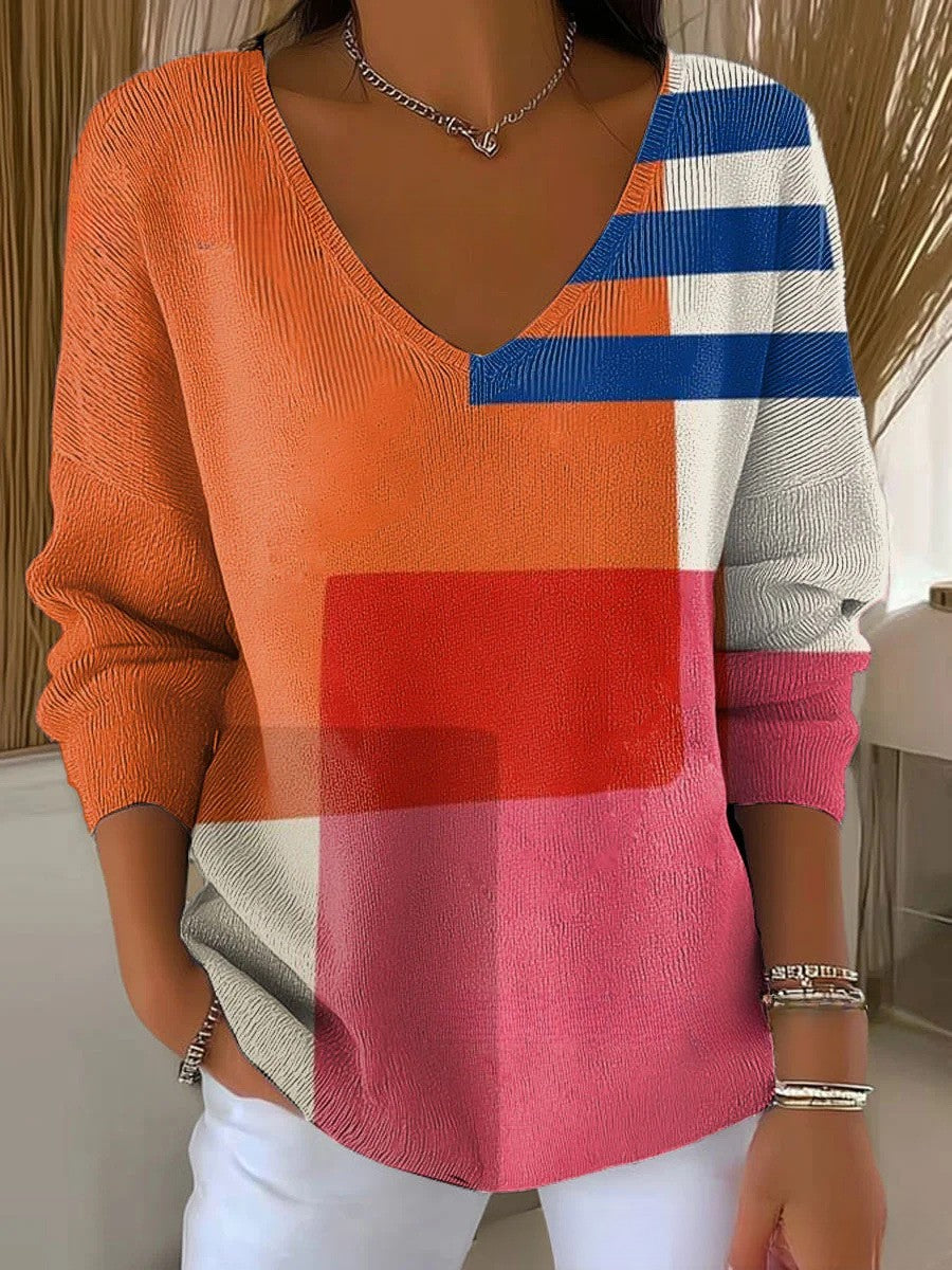 ANAIS | Strickpullover mit V-Ausschnitt